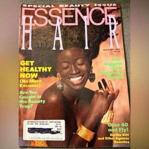 ICONIC ESSENCE MAGAZINE January 1993 Natural Hair & Beauty Health Eartha Kitt